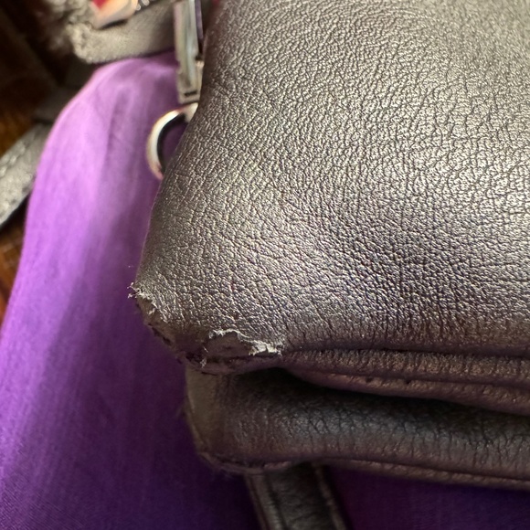 Charming Charlie Gunmetal Rhinestone and Studded Small Crossbody bag - Picture 6 of 11